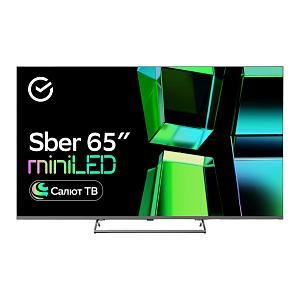 Умный телевизор Sber SDX-65UML7450 RU, титан